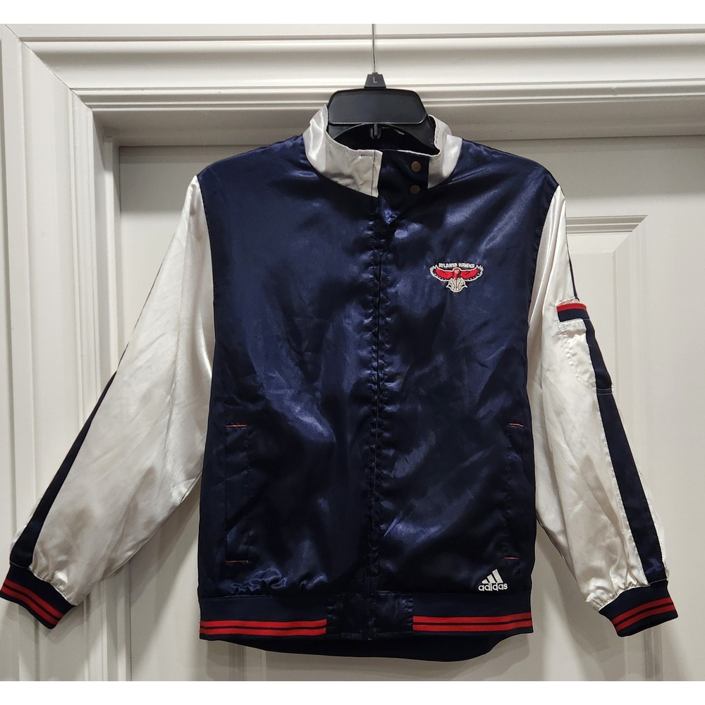 NBA Adidas‎ Atlanta Hawks Youth Large (14) Boys Blue White Red Full Zip Jacket